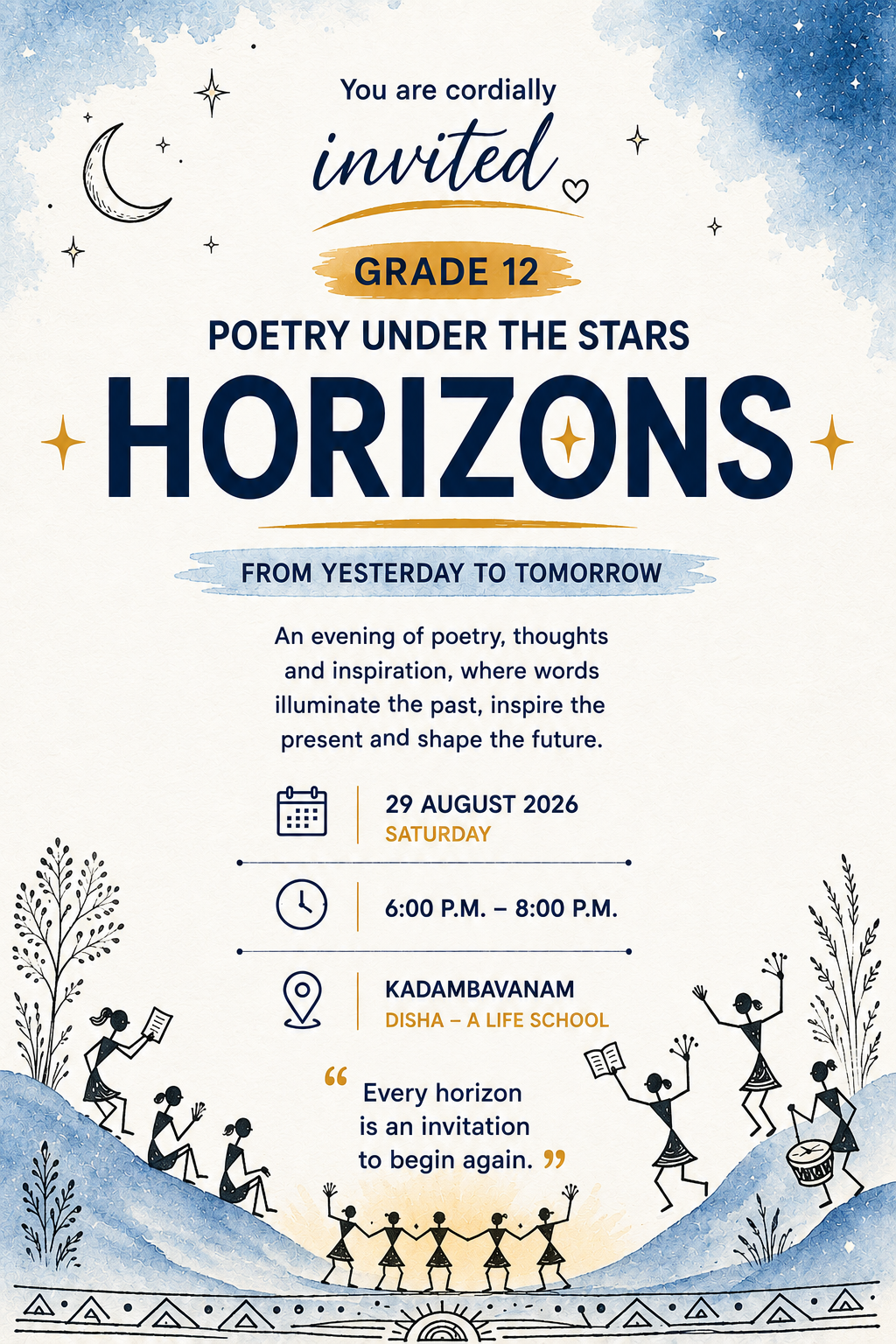 Poetry under the stars - Horizons